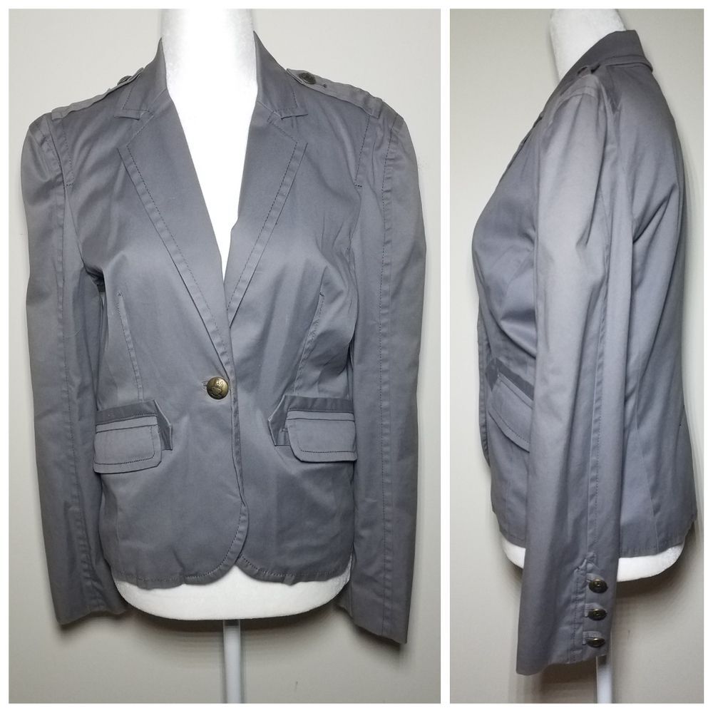 NWOT|JUICY COUTURE Grey Buttoned Blazer Jacket, MEDIUM